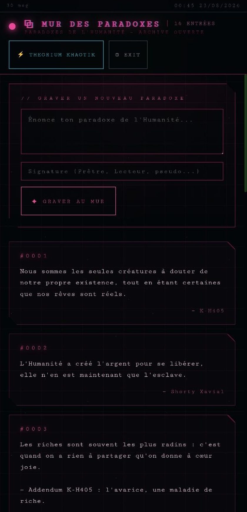Mur des paradoxes